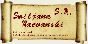 Smiljana Mačvanski vizit kartica